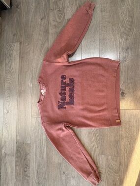 Dusty Rose 'Nature Heals' Crewneck Sweatshirt Size-US-S